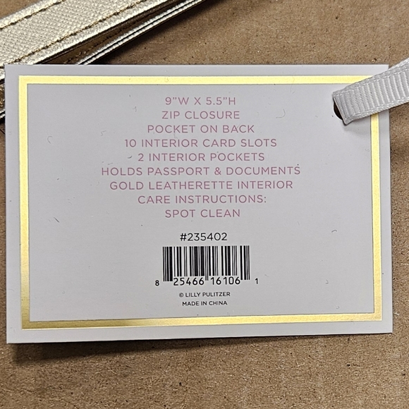 Lilly Pulitzer Tropical Travel Passport Wallet Wristlet Chick Magnet Zip Up - Picture 3 of 7